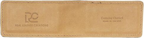 Brown Genuine Ostrich Magnetic Money Clip – American Factory Direct - Strong Shielded Magnets - Money Holder - Money Holder - Made in USA by Real Leather Creations FBA506 in Kuwait