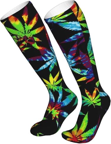 التعادل صبغ وعاء أوراق الأعشاب جوارب ضغط النساء والرجال 10-20mmhg السفر أنبوب الفخذ الجوارب العالية فوق جوارب طويلة جوارب عالية غير رسمية in Kuwait