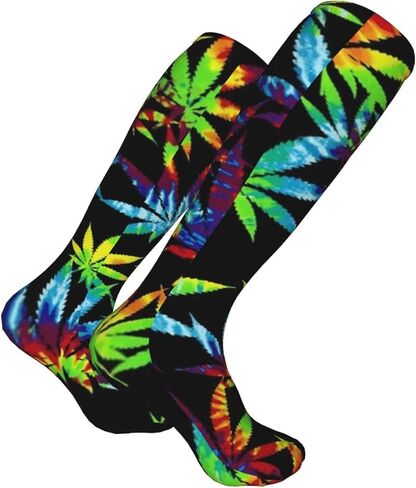 التعادل صبغ وعاء أوراق الأعشاب جوارب ضغط النساء والرجال 10-20mmhg السفر أنبوب الفخذ الجوارب العالية فوق جوارب طويلة جوارب عالية غير رسمية in Kuwait