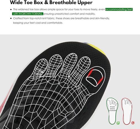 حذاء Ortho+rest الرياضي الرجالي ذو المقدمة العريضة لتخفيف الآلام من أجل أظافر القدم الغارزة in Kuwait