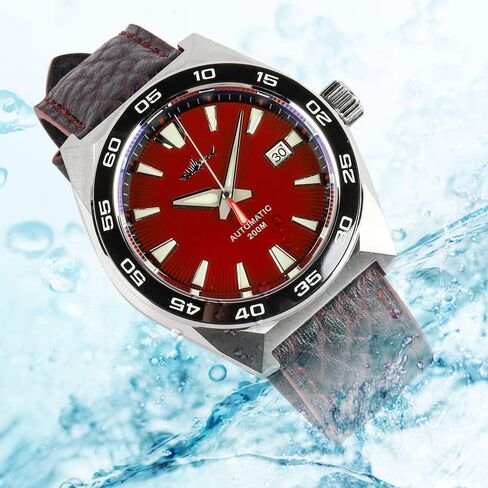 ساعة Heimdallr Diver للرجال من الفولاذ المقاوم للصدأ اليابان NH35A أوتوماتيكية للرجال مع حزام جلدي وساعات كريستال الياقوت سوبر C3 مضيئة 20ATM مقاومة للماء in Saudi Arabia