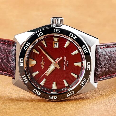 ساعة Heimdallr Diver للرجال من الفولاذ المقاوم للصدأ اليابان NH35A أوتوماتيكية للرجال مع حزام جلدي وساعات كريستال الياقوت سوبر C3 مضيئة 20ATM مقاومة للماء in Saudi Arabia