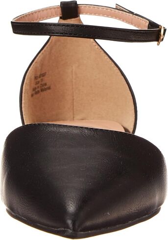 Journee Collection Womens Reba Closed Toe Ankle Strap Slide, Black, Size 9.0 in Saudi Arabia