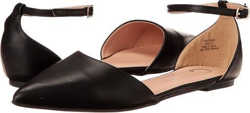 Journee Collection Womens Reba Closed Toe Ankle Strap Slide, Black, Size 9.0 in Saudi Arabia