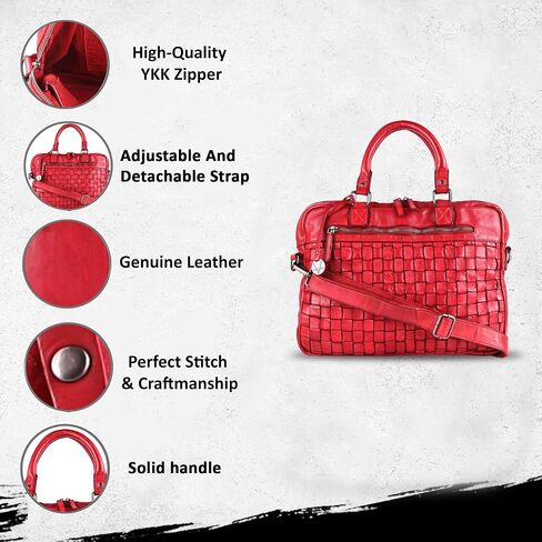 Genuine Leather Laptop Bag For Men 15 Inch, Messenger Bag For Women in Saudi Arabia