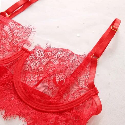 Lingerie for Women Garter Set High Waisted Lingerie Bra and Panty Sets Lace Babydoll in Saudi Arabia