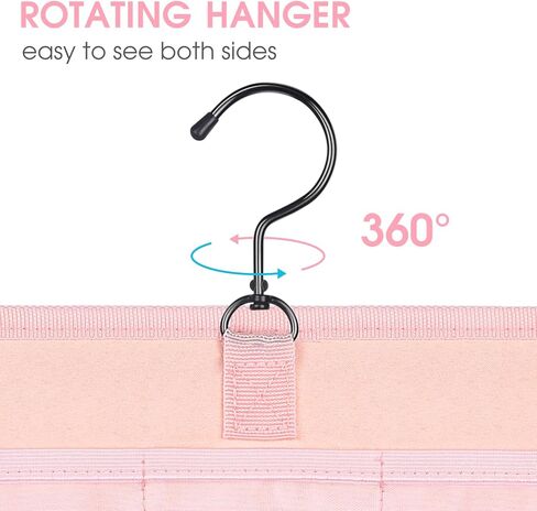 Sopito Hanging Jewelry Organizer, Foldable Jewelry Holder Organizer Dual-Sided with Hanger Metal Hooks for Earrings Necklaces Rings in Kuwait