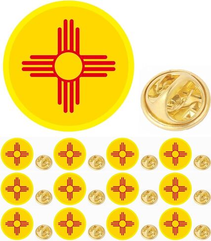 12/25/50/100 قطعة مستديرة نيو مكسيكو دبوس العلم لبدلة سترة حقيبة الظهر قبعة نيو مكسيكو العلم دبوس نيو مكسيكو شارة بدبوس السائبة in Kuwait