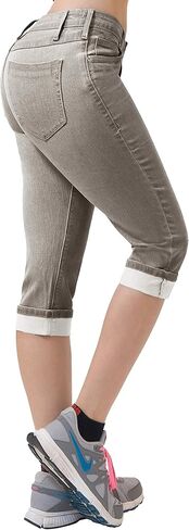 Hybrid & Company Women's Stretchy Slim Fit Denim Capri Jeans in Kuwait