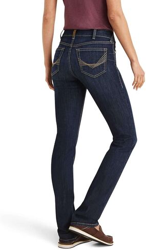 Ariat Female R.E.A.L. Perfect Rise Greta Straight Jean Midnight 26 in Saudi Arabia