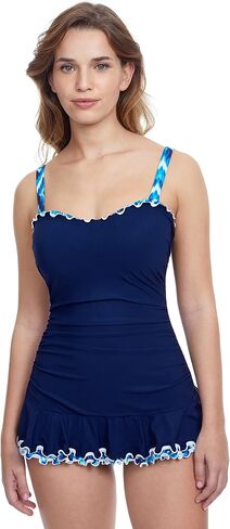 Profile by Gottex Women's Standard Ocean Blues D-Cup Swimdress in Saudi Arabia