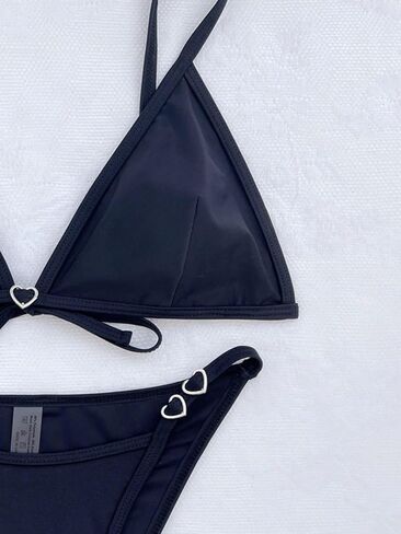 ملابس سباحة نسائية من GORGLITTER بيكيني على شكل حلقة وربطة عنق مثلثة ذات قصة عالية in Kuwait