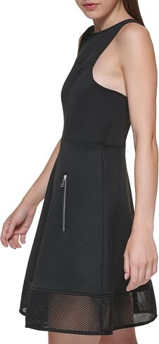 DKNY Women's Mixed Media Mesh Highneck Dress in Saudi Arabia