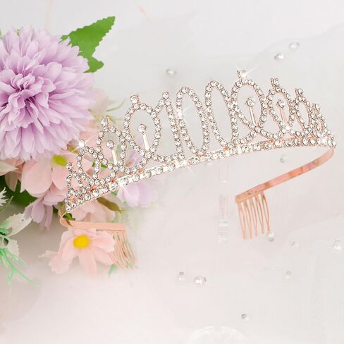 CIEHER 100th Birthday Crown + 100 & Fabulous Birthday Sash + Pearl Pin Set, 100th Birthday Gifts for Women Friends 100th Birthday Decorations Women Happy 100th Birthday Party Supplies in Kuwait