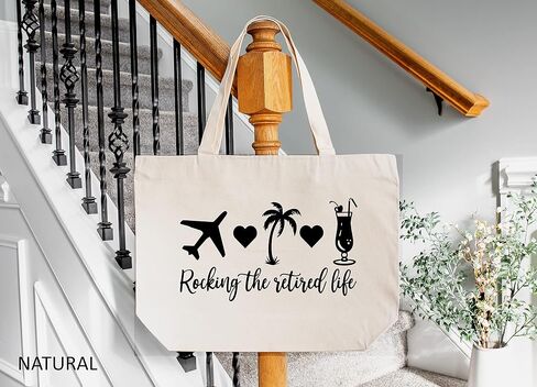Retirement Gift Tote Bag Rocking the Retired Life Tote Bag Retirement Bag Officially Retired Bag Grandma and Grandpa Gift in Saudi Arabia
