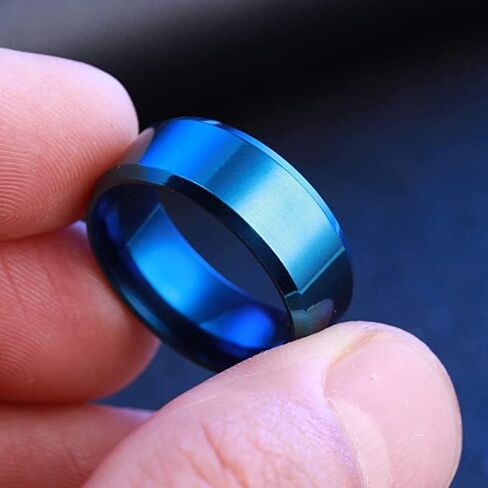 6 قطع خواتم 8 ملم للرجال والنساء، حلقات من الفولاذ التيتانيوم، حلقات من الفولاذ المقاوم للصدأ، خواتم الخطوبة، خواتم متطابقة، حلقات زخرفية، هدايا التخرج، هدايا عيد الميلاد، هدايا العطلات in Kuwait