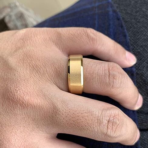 6 قطع خواتم 8 ملم للرجال والنساء، حلقات من الفولاذ التيتانيوم، حلقات من الفولاذ المقاوم للصدأ، خواتم الخطوبة، خواتم متطابقة، حلقات زخرفية، هدايا التخرج، هدايا عيد الميلاد، هدايا العطلات in Kuwait