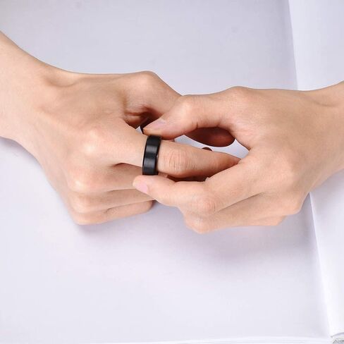 6 قطع خواتم 8 ملم للرجال والنساء، حلقات من الفولاذ التيتانيوم، حلقات من الفولاذ المقاوم للصدأ، خواتم الخطوبة، خواتم متطابقة، حلقات زخرفية، هدايا التخرج، هدايا عيد الميلاد، هدايا العطلات in Kuwait