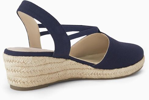 Coutgo Women's Platform Wedge Espadrille Sandals Slingback Slip on Closed Toe Strap Shoes in Kuwait