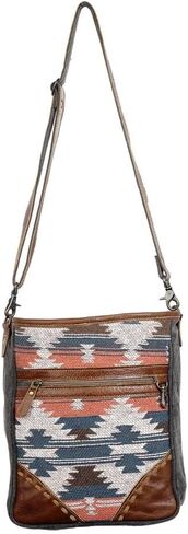 Western Leather Shoulder Bag for Women - Upcycled Canvas Crossbody Bag in Saudi Arabia