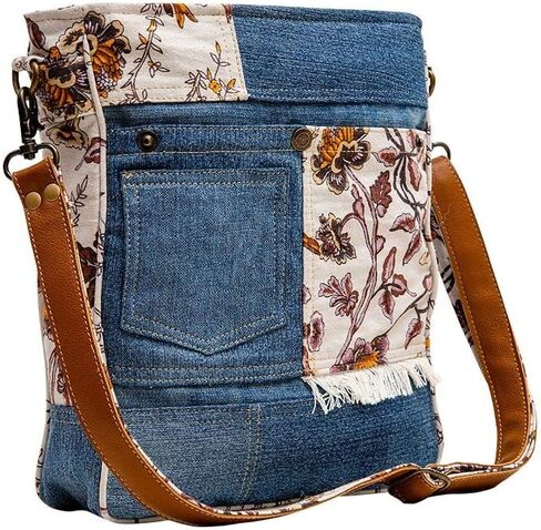 شنطة كتف جلد للنساء من ويسترن - شنطة كروس قماشية معاد تدويرها in Saudi Arabia