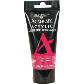 Grumbacher Academy Acrylic Paint, Gloss, 75ml/2.5 Ounce Plastic Tube, Dioxazine Purple (C094P)