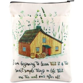 BWWKTOP Little House Book Sleeve Laura Fans Gifts I Am Beginning To Learn That It Is The Sweet Simple Things In Life That Are The End Ones After All Little House Book Covers Book Protector (i am