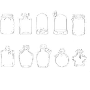 Qianyu 40 Pcs Transparent Dried Flower Bookmarks Clear Drift Bottle Book Markers for Women Plastic Craft Transparent Blank Bookmarks Maker Handmade DIY Clear Beautiful Flower Page Clips