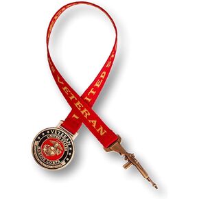U.S. Marine Corps Veteran Bookmark with 10 Inch Ribbon