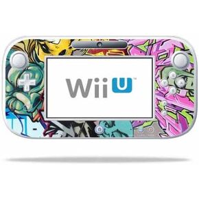 MightySkins Skin Compatible with Nintendo Wii U Gamepad Controller wrap Sticker Skins Graffiti Wild Styles