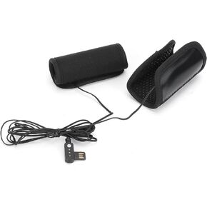 Handlebar Warmer, Heated Grips,Motorcycle Handlebar Warmer USB Heated Grips 3 Levels Anti‑Slip Replacement for 30‑40mm/1.2‑1.6in