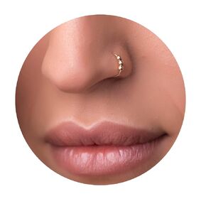 Tiny 14k Gold Filled Beaded Nose Ring - 24 Gauge Thin Handmade Nose Hoop Gold Filled Snug Nose Ring Hoop -14k Gold Nose Piercing For Women - Cormfortable & Elegant Design - Comes with Gift Packaging