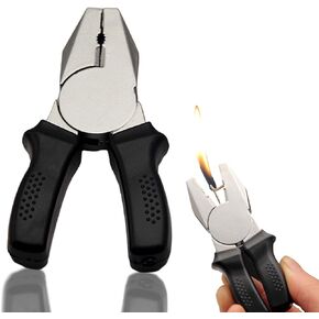 Creative Novel Tool Shape Lighter, Cool Butane Lighter, Jet Torch Windproof Lighter, Refillable Gas Flame Lighter, BBQ Candle Kitchen, Gift for Men (No Gas)-Red