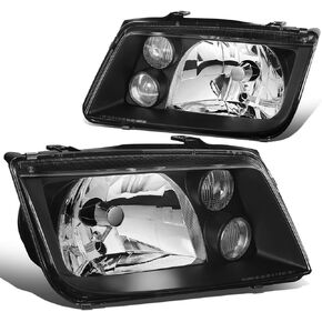 DNA MOTORING HL-OH-VWJE99-SM Pair of Smoke Lens Euro-Spec E-Code Style Headlights Compatible with 99-05 Jetta MKIV,Left & Right Side