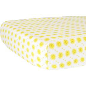 Yellow Sunshine Fitted Crib Sheet Organic Cotton Jersey - Super Soft