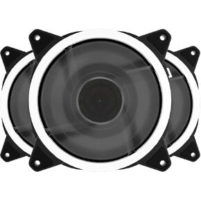 upHere 120mm Blue LED Computer Case Fan Silent Fan for Computer Cases, CPU Coolers, and Radiators Ultra Quiet, Premium Edition,3 Pin 3 Pack/B12CM3-3
