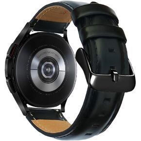for Galaxy Watch 4/6 Classic Bands 47mm 46mm 43mm 42mm,Watch 4/5/6 Band 40 44mm/Garmin Vivoactive 3 Bands, 20mm Quick Release Luxury Genuine Leather Strap Replacement for Men Women - Brown