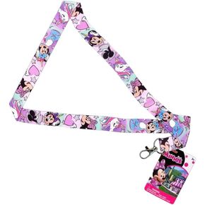 Disney Minnie Mouse Boutique Lanyard Keychain (Pink)