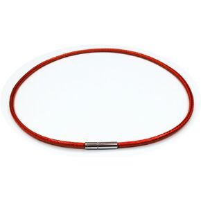 Glory Qin 3mm Black Leather Cord Chain Stainless Steel Clasp Necklace Rope 16 TO 28 Inch (16 Inch)