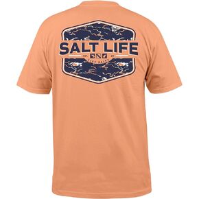 تي شيرت رجالي بأكمام قصيرة مموه تكتيكي من Salt Life