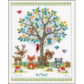 Vervaco Counted Cross Stitch Kit in The Woods 11.2" x 14"