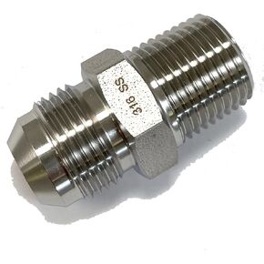 محول 316 من الفولاذ المقاوم للصدأ 1/2 بوصة NPT ذكر إلى AN-10 - ذكر 10AN - خيط سداسي مستدق للهواء أو الغاز أو السائل أو الماء أو الزيت أو التركيب الهيدروليكي - خرطوم أداة الهواء الصناعي أو توصيل الأنابيب 316SS in Kuwait