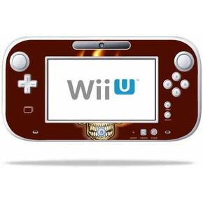 MightySkins Skin Compatible with Nintendo Wii U Gamepad Controller wrap Sticker Skins Burning Skull