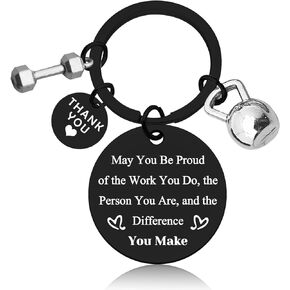 Fitness Instructor Appreciation Gift Keychain Personal Trainer Gift Instructor Thank You Gift Gym Gift Fitness Keychain Bodybuilder Gift Workout Jewelry for Fitness Instructor Christmas Birthday Gift