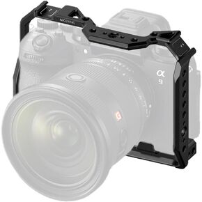 NICEYRIG A9 III Camera Cage for Sony Alpha 9 III Mirrorless Camera, Lightweight Full Cage with NATO Rail Cold Shoe Quick Release Bottom Plate for ARCA-Swiss Style - 582