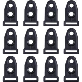 Tent Pole Male to Female Converter, Plastic Tent Feet Holder Buckles, Tent Hooks Guy Line Fasteners