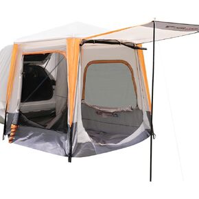 HEYTRIP SUV Tent for Camping with Poles Double Door Design SUV Camping Tent Waterproof Rainfly Car Camping Tent for Couples or Family