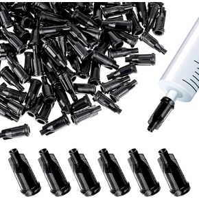 150 Pack Syringe Caps Black Tip Caps Syringe Caps Dispensing Needle Tip Cap for Syringes Oral Medicine Bottles Slip On Design Craft Industrial Use