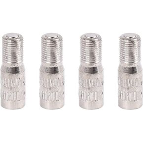 X AUTOHAUX 4 Pcs 27mm Chrome Plated Brass Screw-on Valve Cap Stem Extension Wheel Tire Cap Extender Adapter for Car Truck