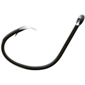 Trokar Lancet Circle Offset Fishing Hook, Black Chrome,11 hooks, 5/0